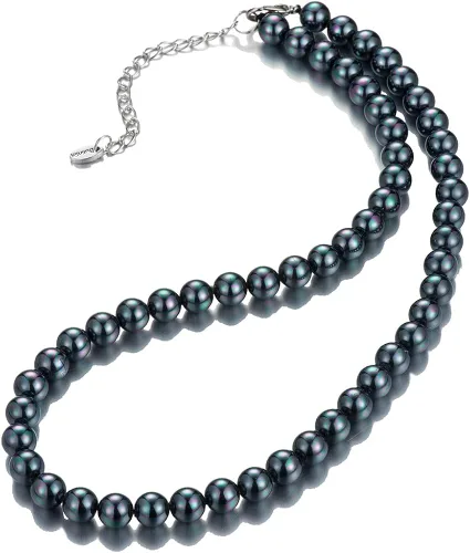 Vista 2 de BULINLIN - Gargantilla de cuentas con perlas, joyería de moda para cumpleaños, regalo para mujer