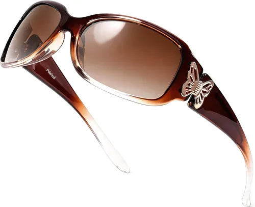 Vista 11 de LVIOE - Lentes de sol polarizadas para mujer, decoración de mariposa a la moda, para conducir y pescar - 99.99% de protección UV