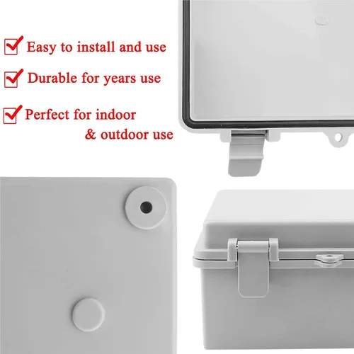 Vista 2 de Sunnyglade Caja de conexiones IP65 de plástico ABS, a prueba de polvo, impermeable, caja de conexiones universal duradera para proyectos eléctricos