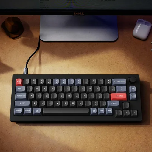 Vista 7 de Keychron V2 - Perilla de teclado mecánico con cable versión del 65 de diseño QMKVIA programable con teclado intercambiable en caliente interruptor
