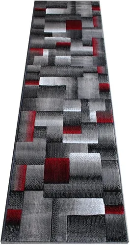 Vista 23 de Masada Rugs, Alfombra de Área Moderna Contemporánea, Azul Gris Negro (2 Pies X 3 Pies) Tapete