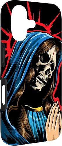 Vista 3 de Día de los Muertos - Praying La Calavera Catrina - Funda de Santa Muerte para iPhone 17