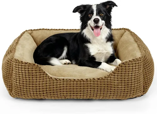 Vista 19 de MIXJOY Cama Ortopédica Rectangular Lavable para Perros Pequeños, Medianos y Grandes, Suave Calmante, Cama Duradera para Cachorros Durmientes Cojín