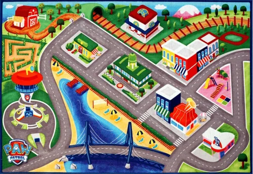 Vista 14 de Gertmenian Paw Patrol - Alfombra para interiores, 3 x 5 pies, antideslizante, ideal para niños en dormitorio, sala de juegos, aula, guardería o área