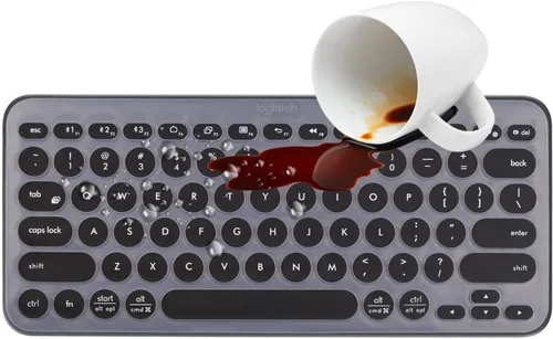 Vista 6 de MUBUY - Funda de teclado para Logitech K380 (silicona ultrafina, para teclado), color negro
