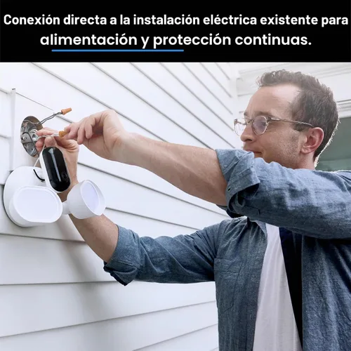 Vista 6 de Cámara de reflector cableada Arlo, cámara de seguridad para el hogar con video 2K y HDR, 2000 lúmenes, sirena integrada, resistente a la intemperie