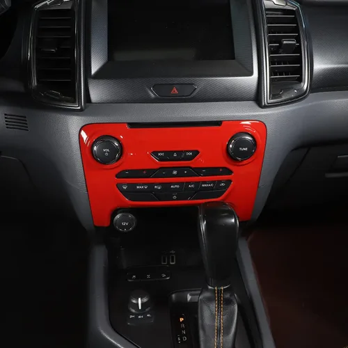 Vista 5 de PIUGILH Panel de consola central ABS accesorios de decoración interior para Ford Ranger Everest 2015 2016 2017 2018 2019 2020 2021