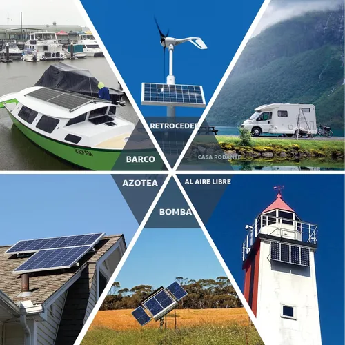 Vista 8 de ECO-WORTHY Kit de panel solar premium de 400 vatios y 12 voltios: 4 piezas de panel solar de 100 W + controlador de carga MPPT de 40 A + módulo