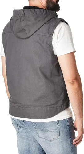 Vista 3 de Carhartt Mens Relaxed Fit Washed Duck Fleece-Lined Hooded Vest