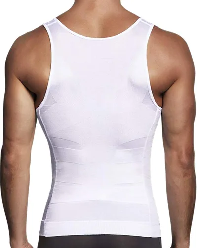 Vista 2 de GSKS Compression Shirts for Men Body Shaper Slimming Shirts Shapewear with Zipper