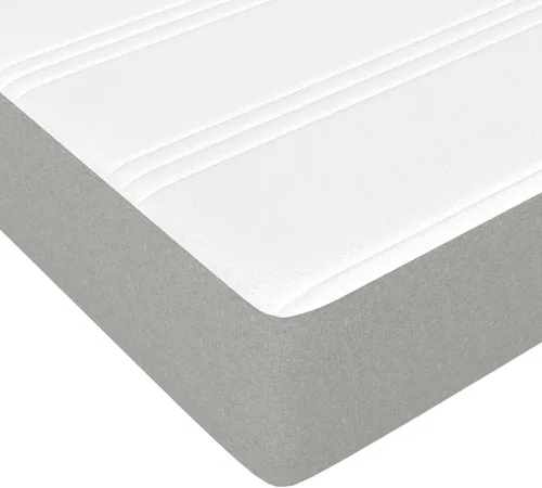 Vista 5 de vidaXL Cama de somier con colchón, marco de cama de tela individual XL, dimensiones de 39.4 x 79.9 pulgadas, transpirable y duradera, firmeza media