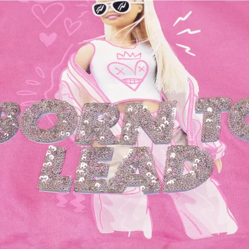 Vista 2 de Barbie Sudadera con lentejuelas para niñas y niñas