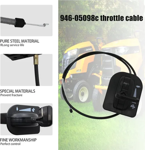 Vista 2 de Cable de estrangulador del acelerador 946-05098c OEM de repuesto 946-05098B 946-05098A compatible con Craftsman MTD Cub Cadet Acelerador/Cable