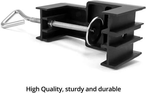 Vista 4 de QWORK Herramienta rotativa, amoladora redonda, soporte telescópico para colgar con abrazadera de mesa, herramienta de soporte de suspensión de eje