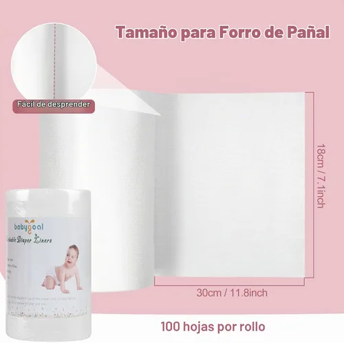Vista 3 de babygoal Rayón de tela de bambú 2 paquetes de pañales para pañales de bebé
