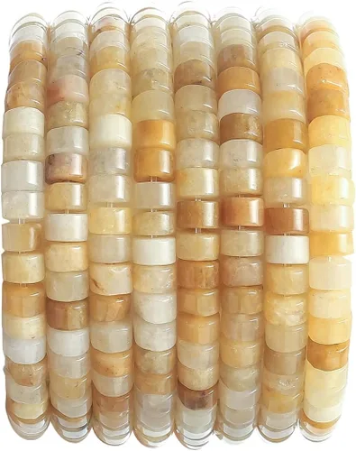 Vista 14 de Abalorios Espaciadores de Jade Natural Africano 4x2mm 38cm/str Redondos Planos Semipreciosos para Hacer Pulseras y Collares Jade africano