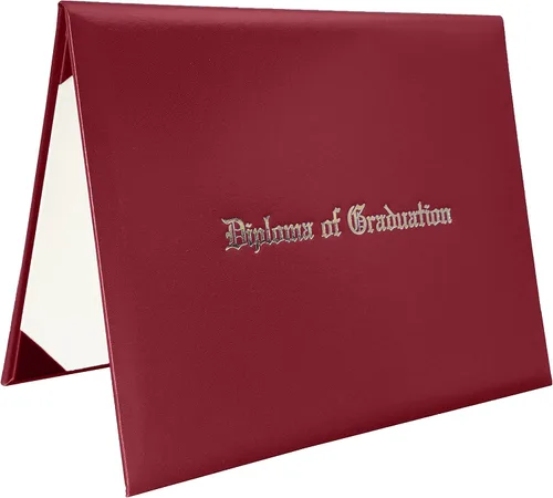Vista 35 de Funda para diploma 8.5”x11” impresa “Diploma de Graduación” en cuero sintético acolchada y rica en color de TngHui, negra