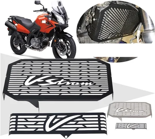 Vista 2 de Protector de rejilla de radiador para Suzuki VSTROM DL650 V-Strom 650 DL 650 2004-2011 2010 Accesorios Cubierta protectora de radiador Protector