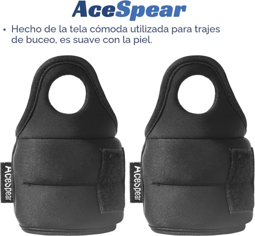Vista 4 de AceSpear - Pesas de muñeca con cierre de bucle para pulgar para hombres y mujeres, 1 libra * 2, 2 libras * 2, 3 libras * 2, pesas de tobillo