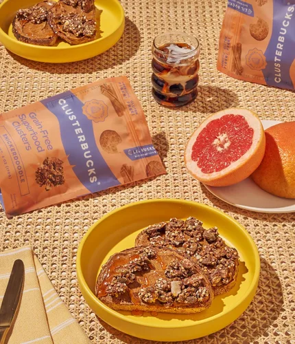 Vista 3 de Lil Bucks Clusterbucks - Clusters de superalimentos sin granos hechos con trigo sarraceno germinado y adaptógenos, bocadillos sin gluten