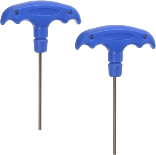 Vista 6 de HARFINGTON 2 unids H2 T-Handle Llave hexagonal Llave 0.079 in S2 Acero T-Key Hexágono Interior Herramienta de reparación