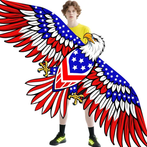 Vista 7 de Xida Large Patriotic Eagle Kites for Adults and Kids Ages 4-12 Easy to Fly Águila Libertad