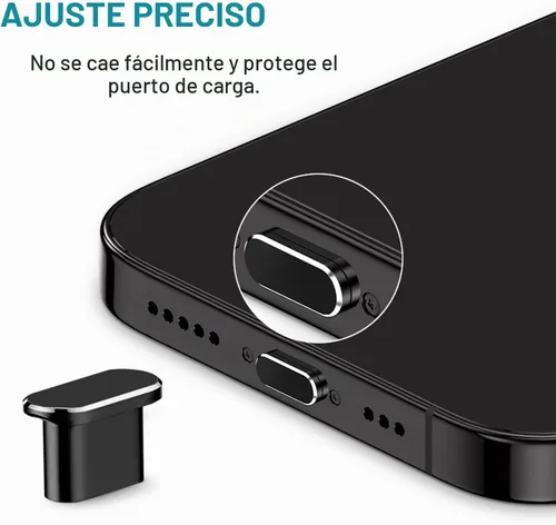 Vista 3 de Enchufe de polvo USB C, cubierta de enchufe de puerto USB C, protector de puerto de carga, cubierta antipolvo