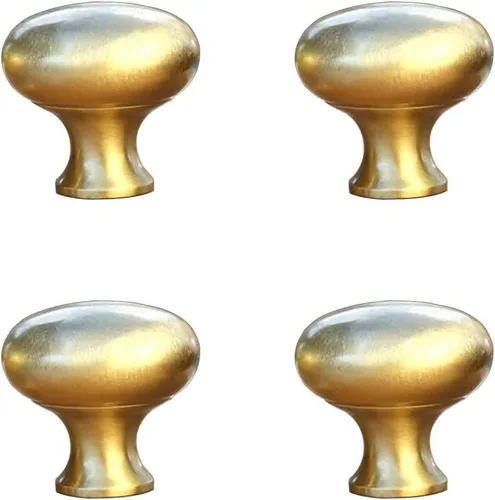Vista 8 de 4 pomos de latón macizo, cajones antiguos, tiradores pequeños, mango minimalista moderno (bronce antiguo)
