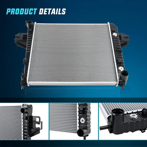 Vista 3 de Nilight Radiador para Jeep Liberty 3.7L 2002 2003 2004 2005 2006, Radiador de Refrigerante del Motor con Enfriador de Aceite, Transmisión