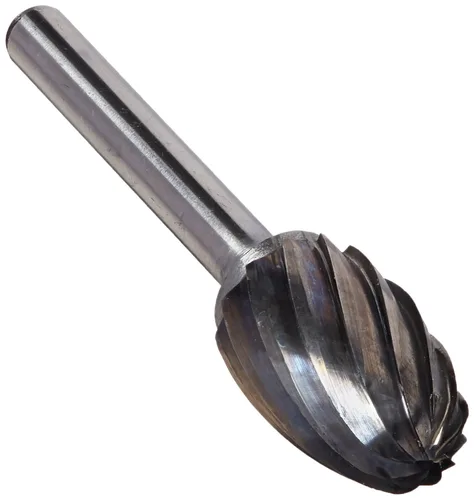 Vista 56 de Drill America SA-1 Rebaba de carburo/lima giratoria cilíndrica de doble corte para amoladora de troquel de 1/4" de diámetro x 5/8" de longitud