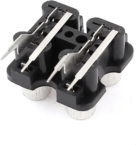 Vista 2 de uxcell Conector hembra RCA de la posición 4 del zócalo de vídeo audio estéreo del soporte del PWB