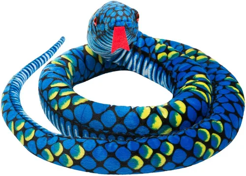 Vista 3 de MUOVE Animal de peluche de serpiente, serpiente grande de felpa realista, regalo de 110 pulgadas para niños