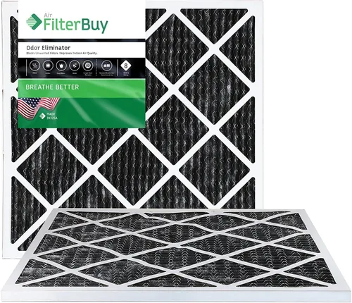 Vista 13 de Filterbuy Filtro de aire MERV 8 de 10 x 10 x 1 pulgadas, defensa de olores y alergias con carbón activado (paquete de 2), filtros electrostáticos
