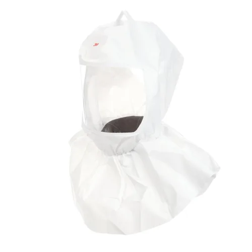 Vista 2 de 3M Versaflo S-607-10 - Capucha de repuesto con cubierta interior, 10 unidades, para suspensión de cabeza premium, protección contra salpicaduras