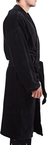 Vista 3 de Polo Ralph Lauren Mens Solid Velour Kimono Robe