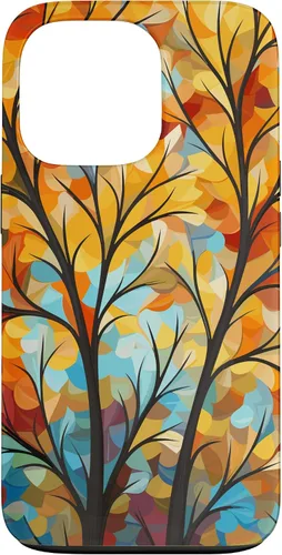 Vista 10 de Otoño y otoño, hojas coloridas, otoño color árbol caso para iPhone 16