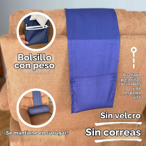 Vista 2 de Almohada reclinable para apoyo lumbar, cuello y cervical, dormir, sofá, silla de oficina, reposacabezas, pesado, no requiere velcro, (negro)