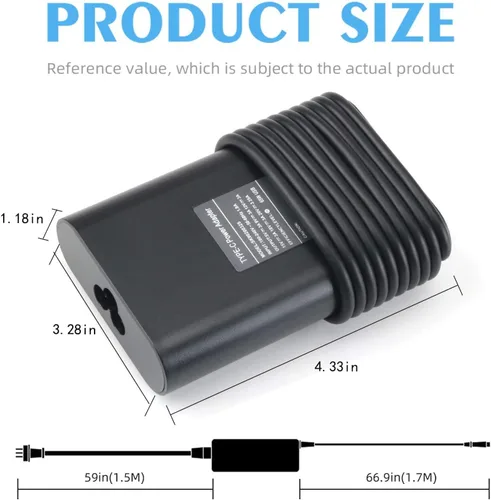 Vista 2 de Cargador adaptador de CA para Dell XPS 13 9380, 13 9370. by Galaxy Bang USA