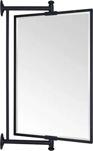 Vista 8 de TEHOME Espejo de tocador de baño rectangular biselado cromado, espejo giratorio de esquina cuadrada inclinable, tocador de esquina, 14 x 22 pulgadas