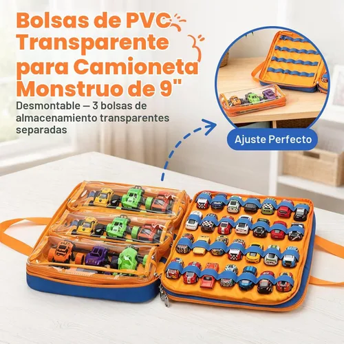 Vista 5 de 84 Slots Toy Car Storage Carrying Case for Hot Wheels & Matchbox Cars