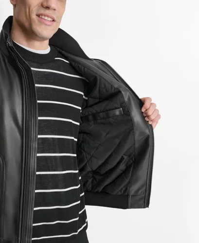 Vista 3 de DKNY Men's Faux Leather Soft Durable Jacket