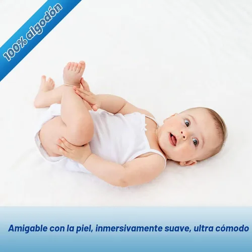 Vista 3 de Protector de colchón impermeable, tamaño Twin, funda de colchón de algodón de rizo transpirable con bolsillo profundo, estilo de sábana bajera
