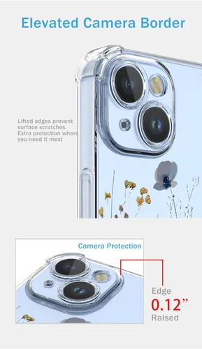 Vista 6 de Funda para Google Pixel 5A con patrón floral transparente, funda suave a prueba de golpes para Google 5A, bonita flor Pretty Flower