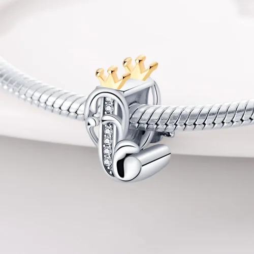 Vista 2 de HappyStar Dijes completos del alfabeto de la A Z de plata de ley 925 para pulseras y collares, regalo de joyería para mujeres y niñas