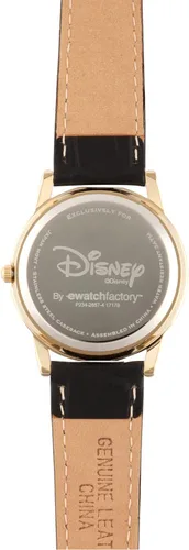 Vista 3 de Disney Mickey Mouse Classic Cardiff - Reloj analógico con correa de piel de cuarzo para adultos Negro