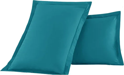 Vista 9 de Lujosas fundas de almohada de 2 piezas de microfibra de doble cepillado, resistentes a las arrugas, estándar/Queen, color negro