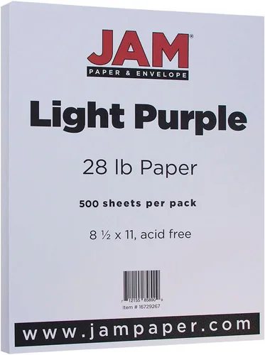 Vista 10 de Papel JAM Paper®, medidas 8 1/2 x 11, base de 28 libras, Agua (Aqua)