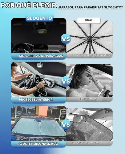 Vista 7 de Parasol plegable para parabrisas visor solar para ventana frontal accesorios de automóvil