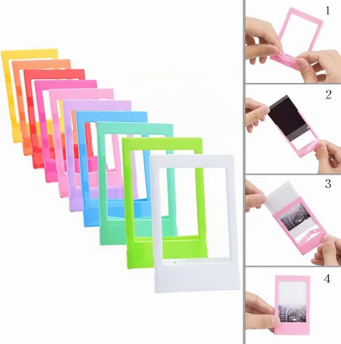 Vista 7 de Sunmns - Juego de accesorios coloridos compatibles con cámara Instax Mini 12 11 9 8 90 70, incluye pegatinas de película, marcos de escritorio