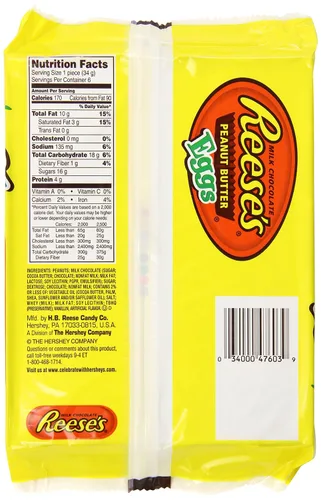 Vista 2 de Reese's Huevos de mantequilla de maní de Pascua, paquetes de 6 unidades de 1.2 onzas (paquete de 4)